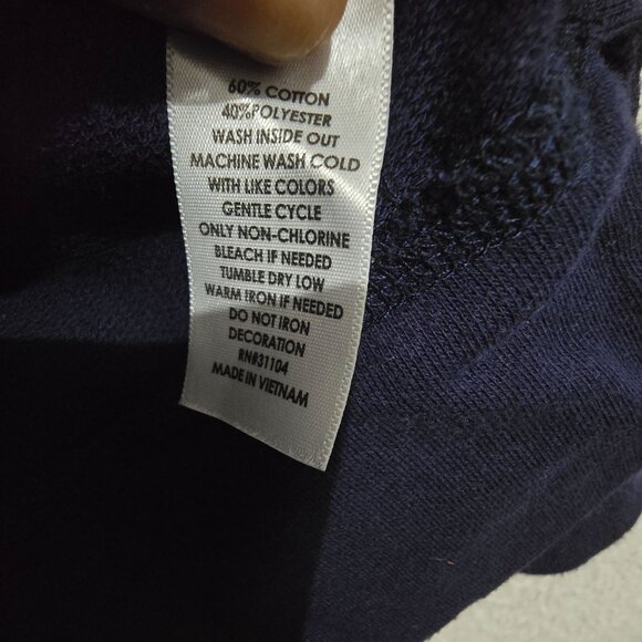 Kim Rogers Womens XL Navy Pullover Sweater With Rhinestone Detail - Picture 7 of 7